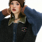 Contrast Color Knit Jacket IMO0111