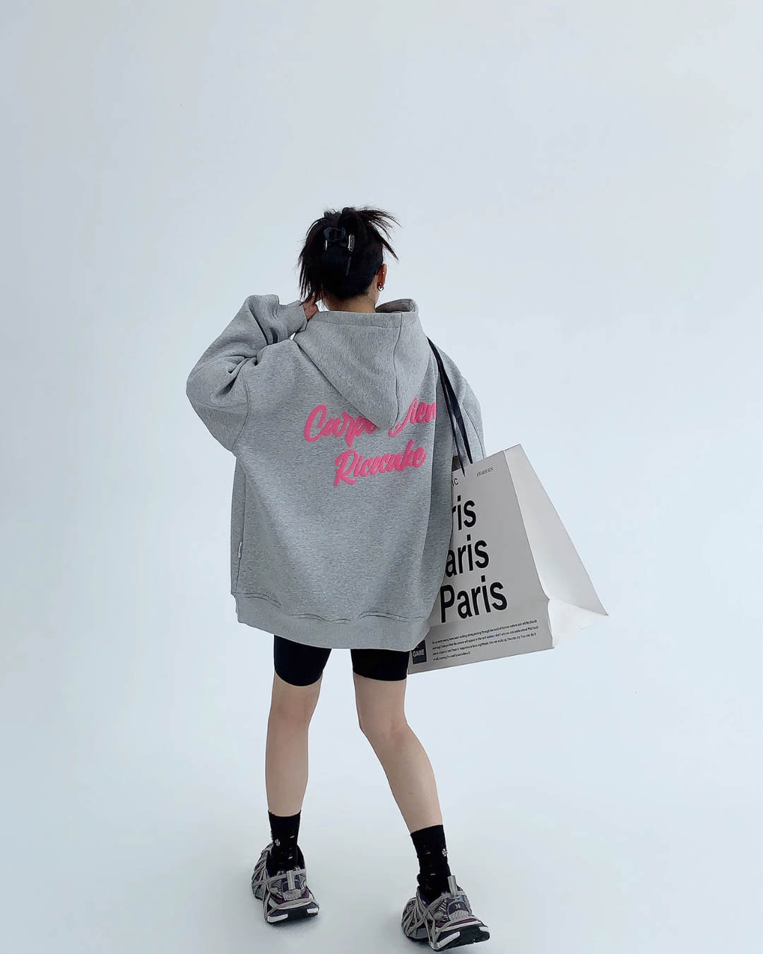 Pink Logo Pullover Hoodie YLS0697