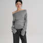 Off-Shoulder Long Sleeve Top SRS0354