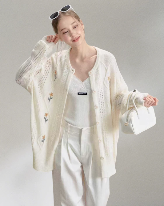 Flower Knit Cardigan RCR0010