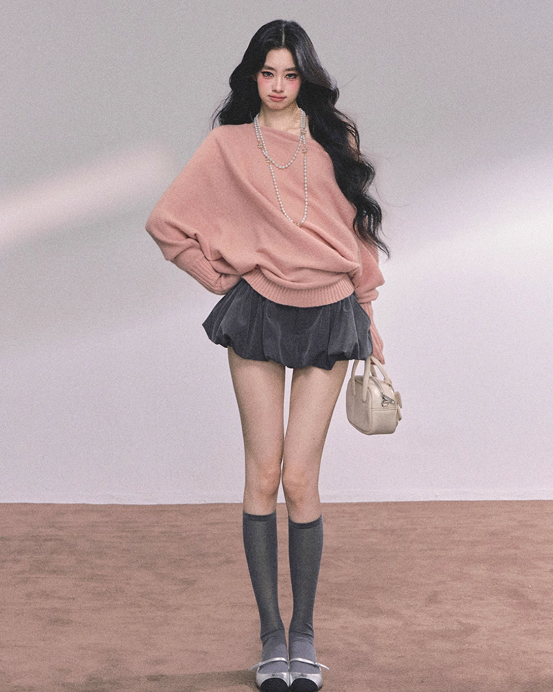Dolman Sleeve Boat Neck Knit LAS0044