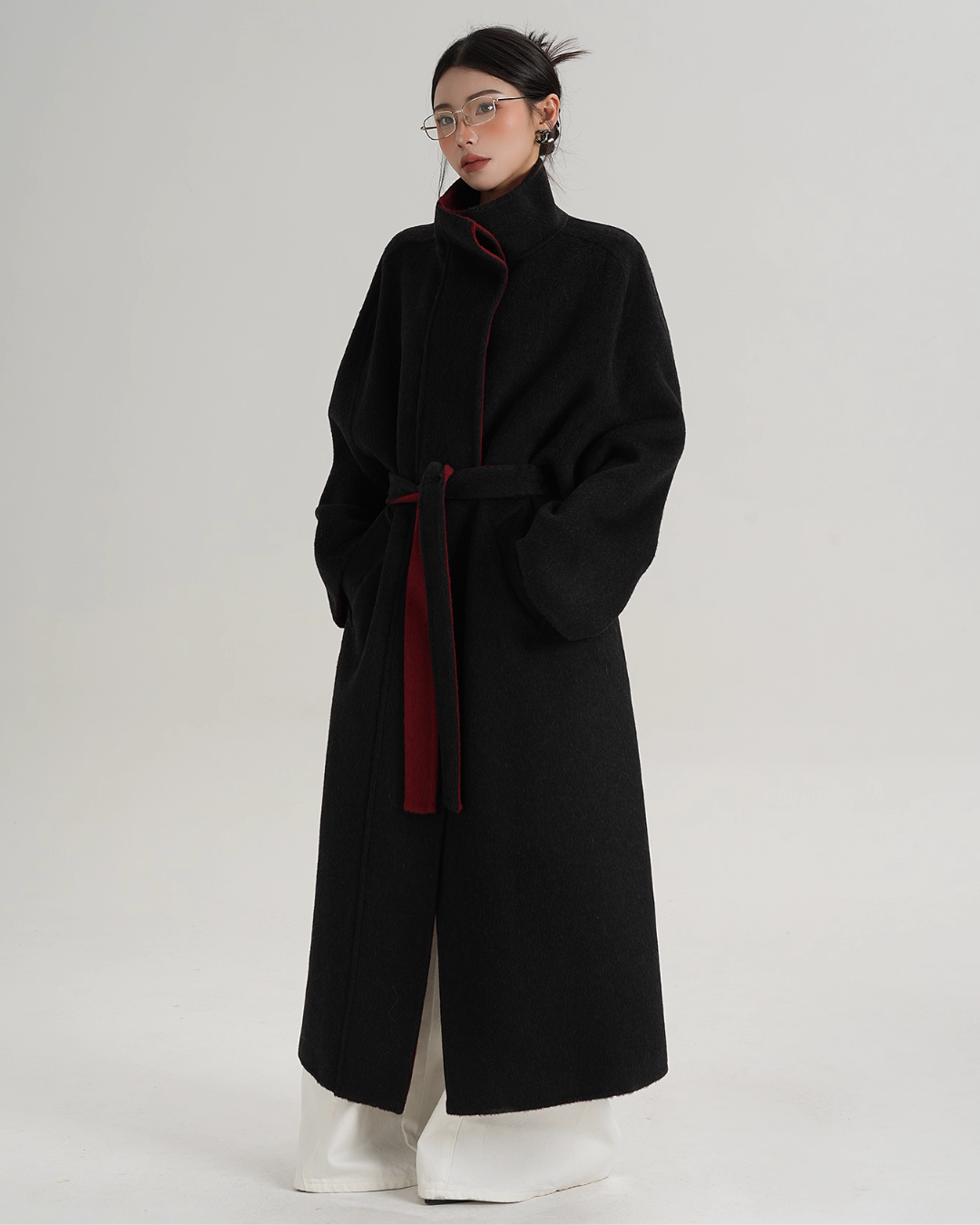 Stand Collar Long Coat SRS0382