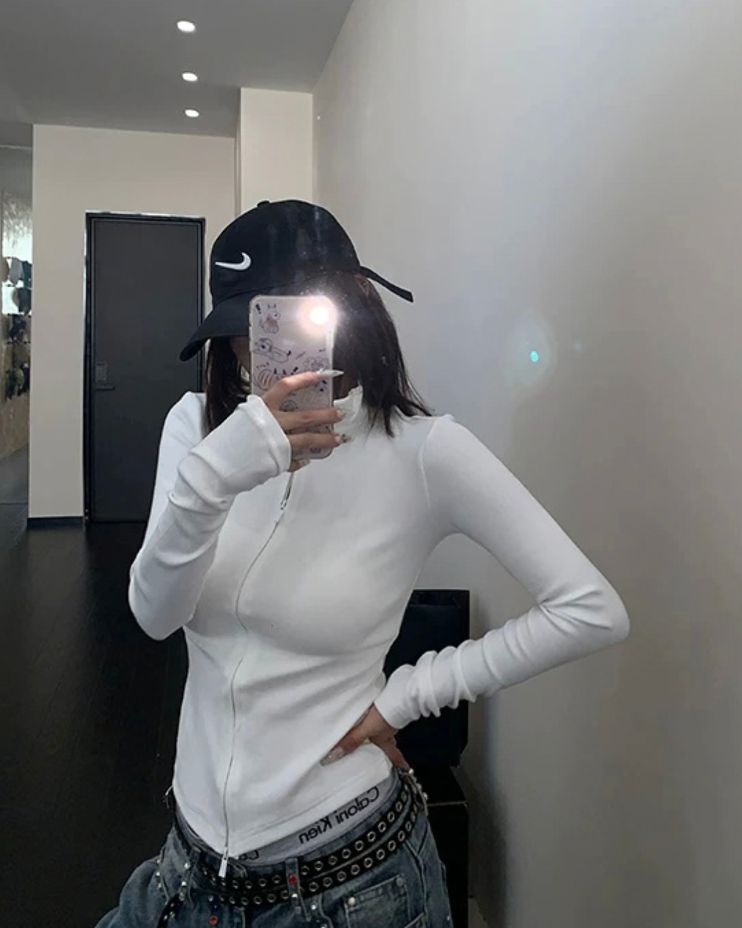 Cropped Slim Zip Jacket YLS1049