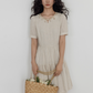 Round Neck Linen Dress VAS0131