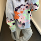 Graffiti Jacquard Knit Tops YLS0665