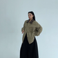 Leather Collar Military Jacket YLS0914