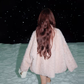 Collarless Fur Coat/Mini Skirt OLD0003