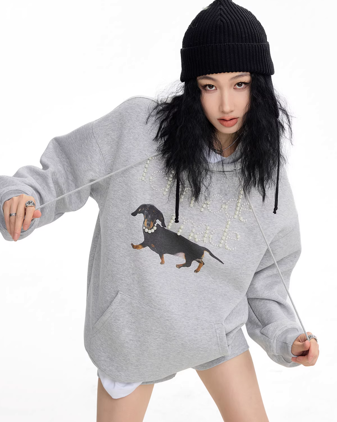 Dog Pearl Logo Sweat Hoodie ICM0090