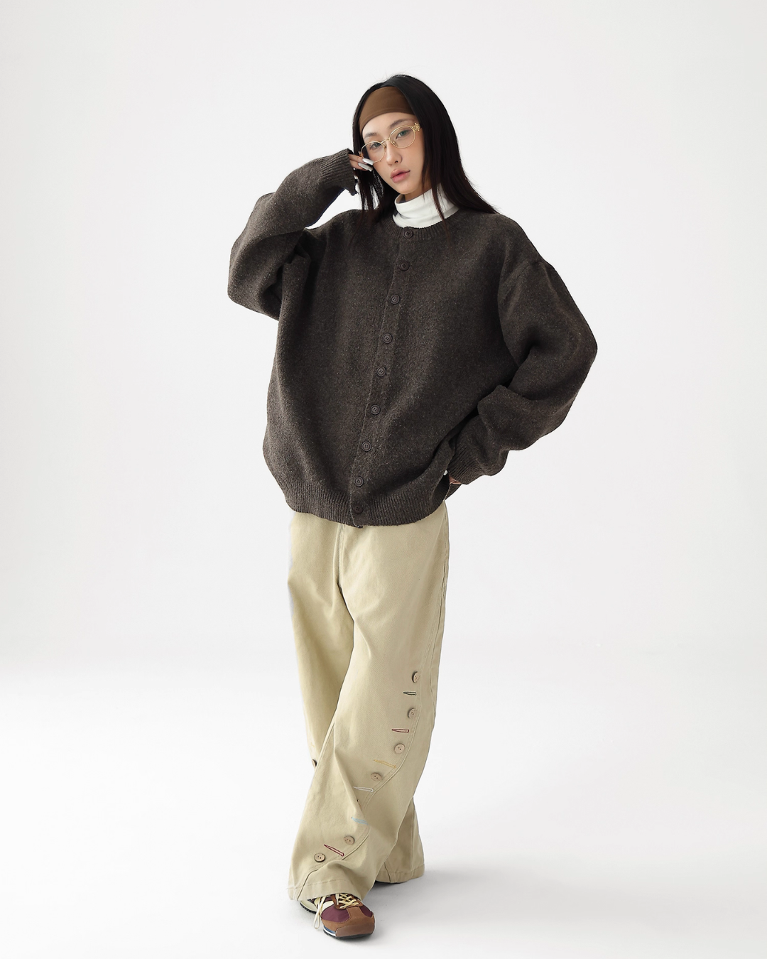 Round-Neck Knit Cardigan ACS0313