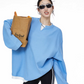 Henry Neck Long Sleeve Top ICM0078