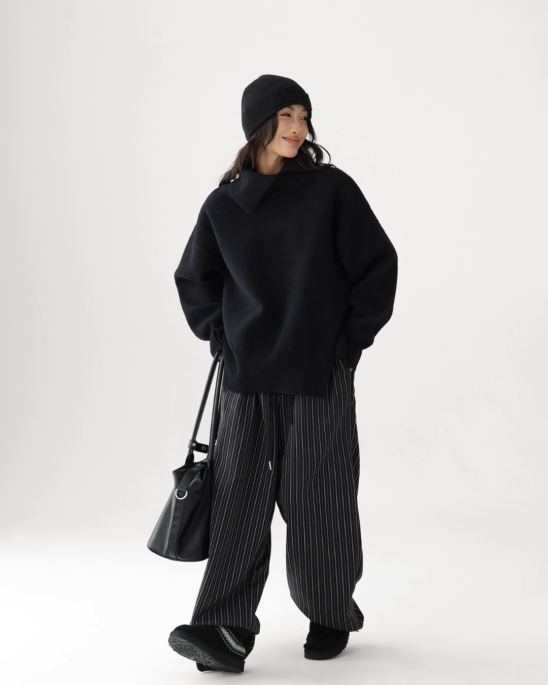 Retro Split Pullover Knit ACS0303