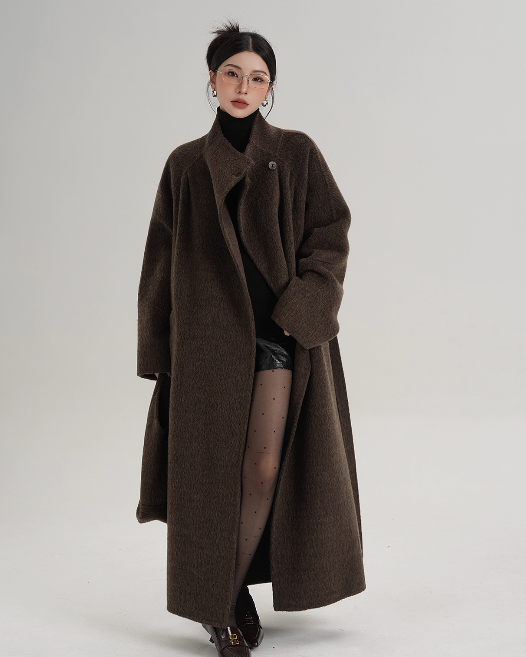 Stand Collar Wool Coat SRS0370