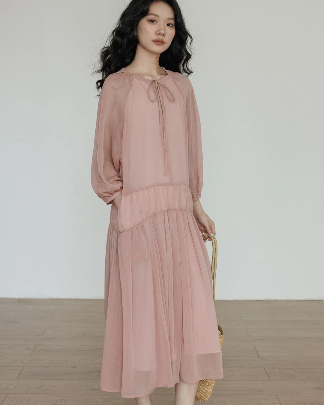 Feminine Tiered Long Dress VAS0197