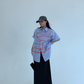 Dog Print Striped Shirt YLS0893