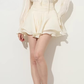 Ruffled Long-sleeve Top / Flared Mini Skirt DPY0076
