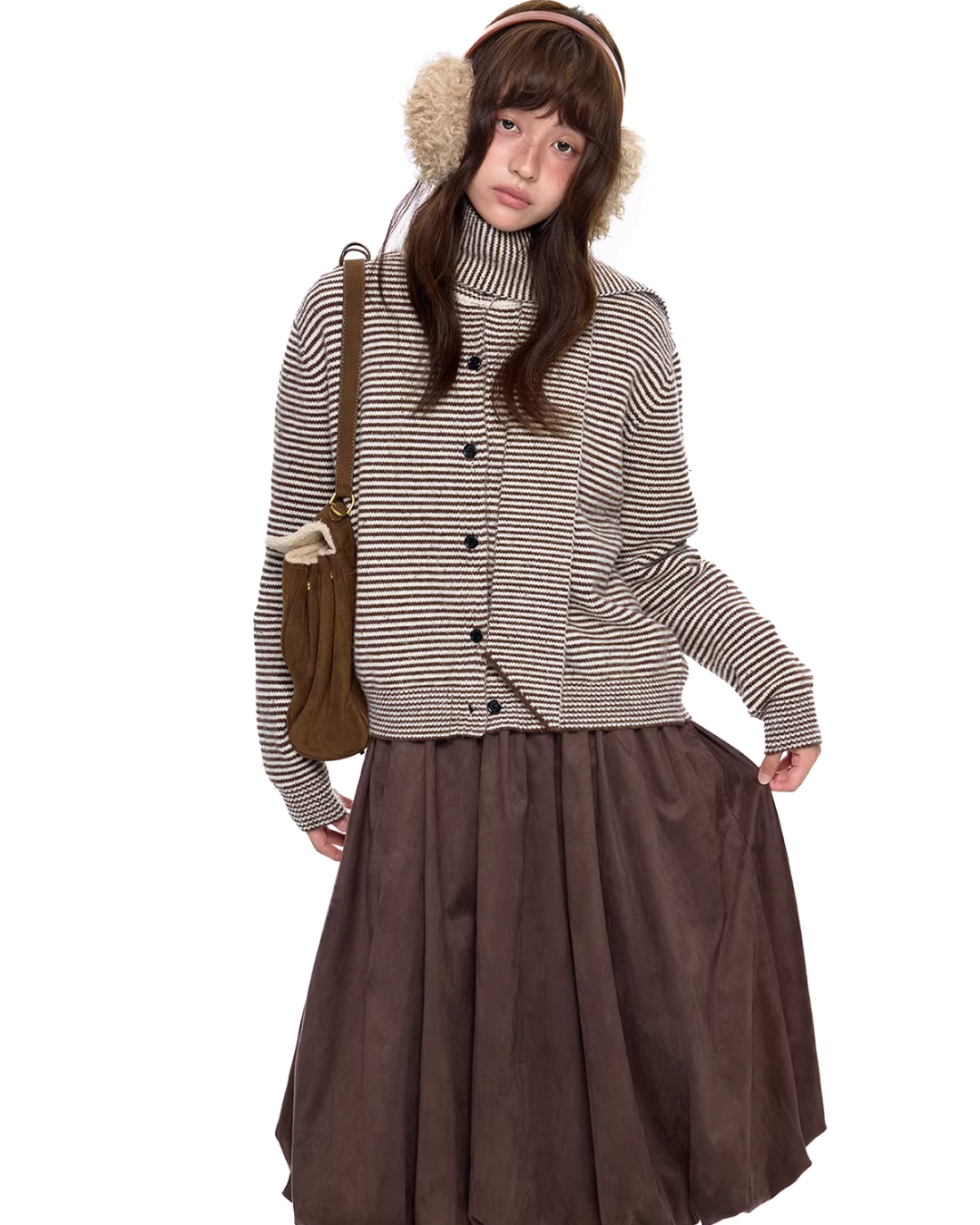 Dot Polar Fleece Knit Cardigan EZK0099