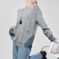 Denim Patchwork Crew Neck Top FER0056
