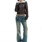 Fur Slim Leather Jacket APA0008