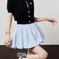 Black Knit Top / Balloon Mini Skirt LLA0495