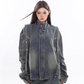 Stand Collar Vintage Denim Jacket CCS0035