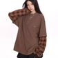 Plaid Two-Piece Long Sleeve T-Shirt BGS0046