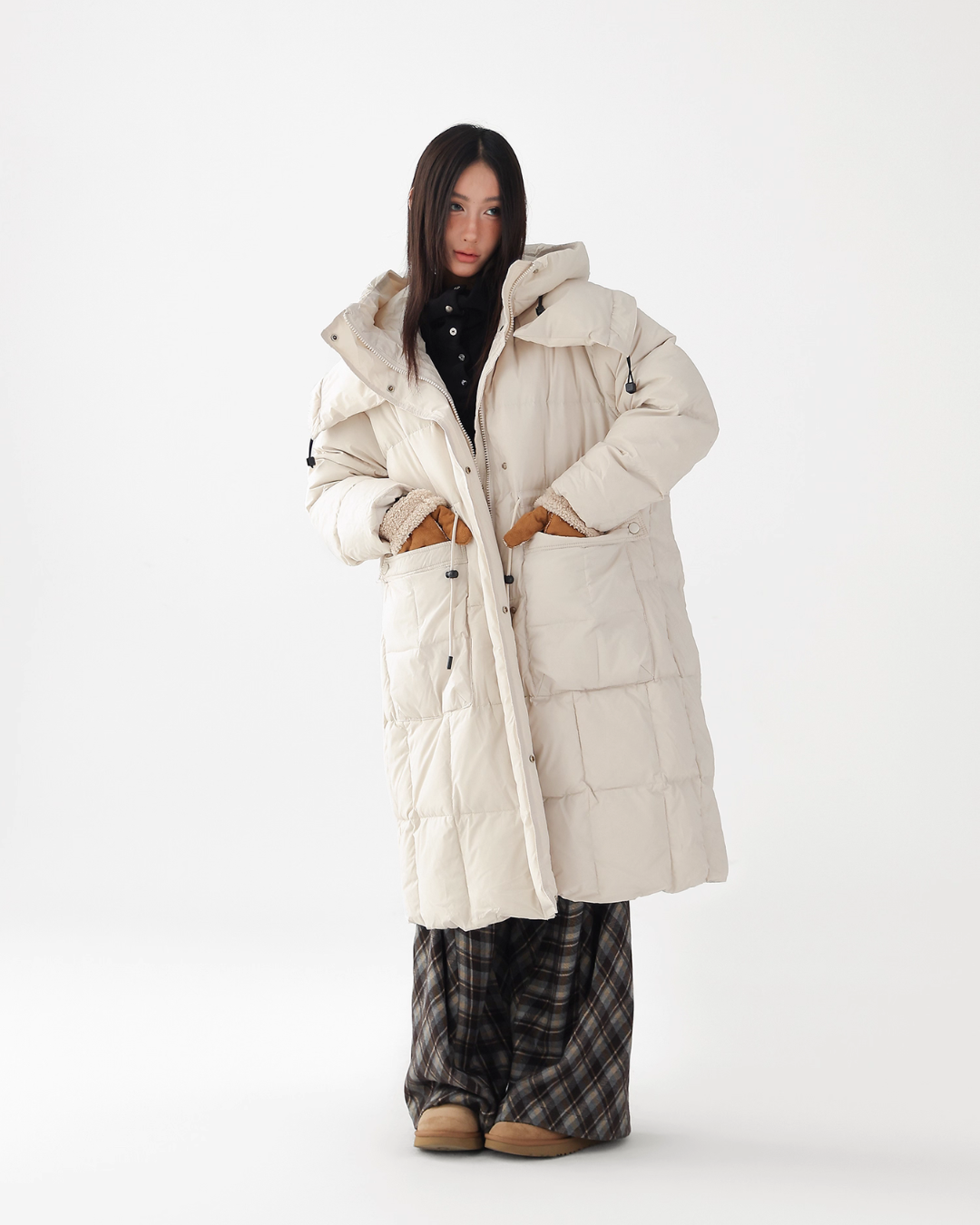 Stand Collar Down Long Coat ACS0331