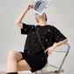 Rhinestone T-shirt Dress FER0124