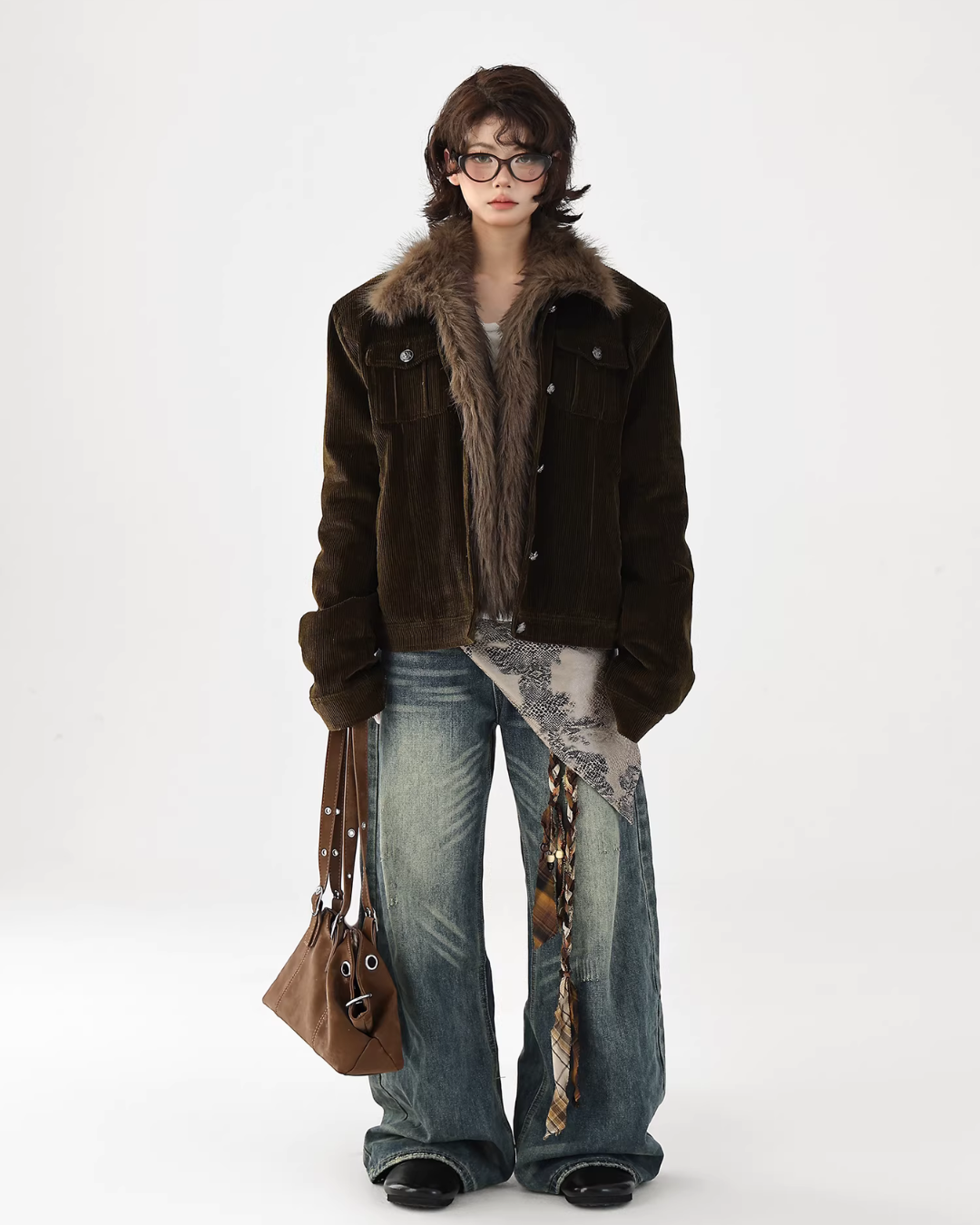Fur Collar Corduroy Jacket  ACS0351