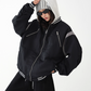 Retro Color Patchwork Hood Jacket ACS0286
