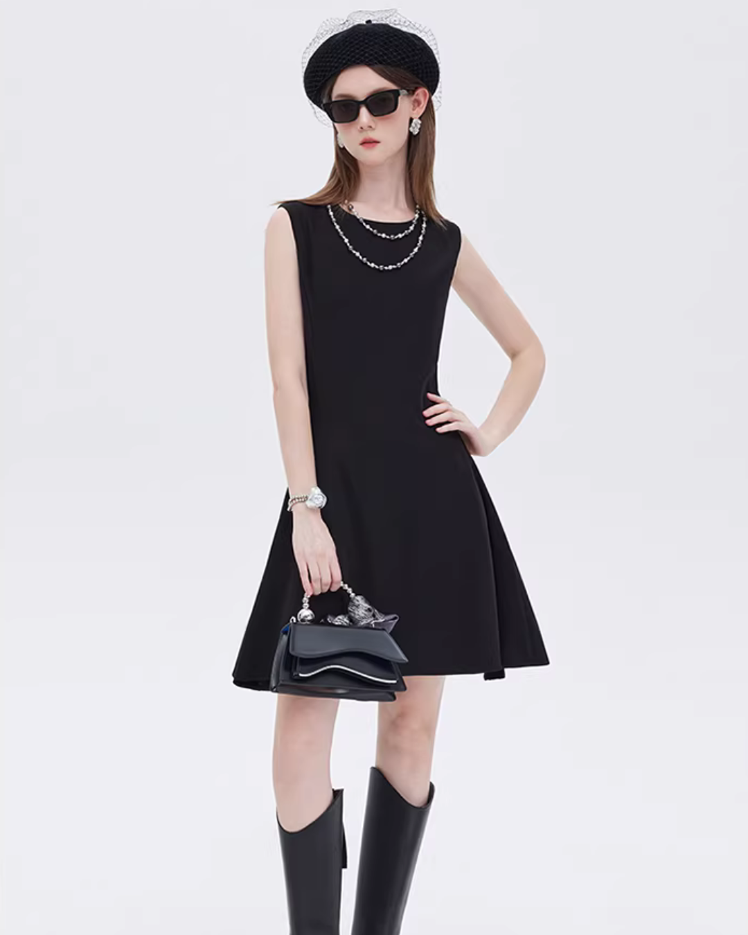 Asymmetry Sleeveless Dress SHN0018