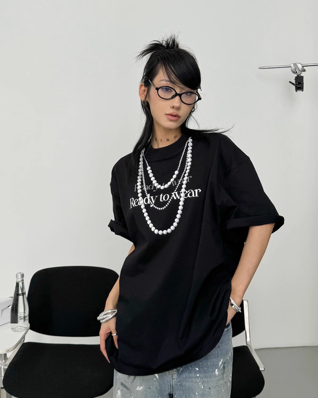 Pearl Necklace Print T-Shirt ACS0126