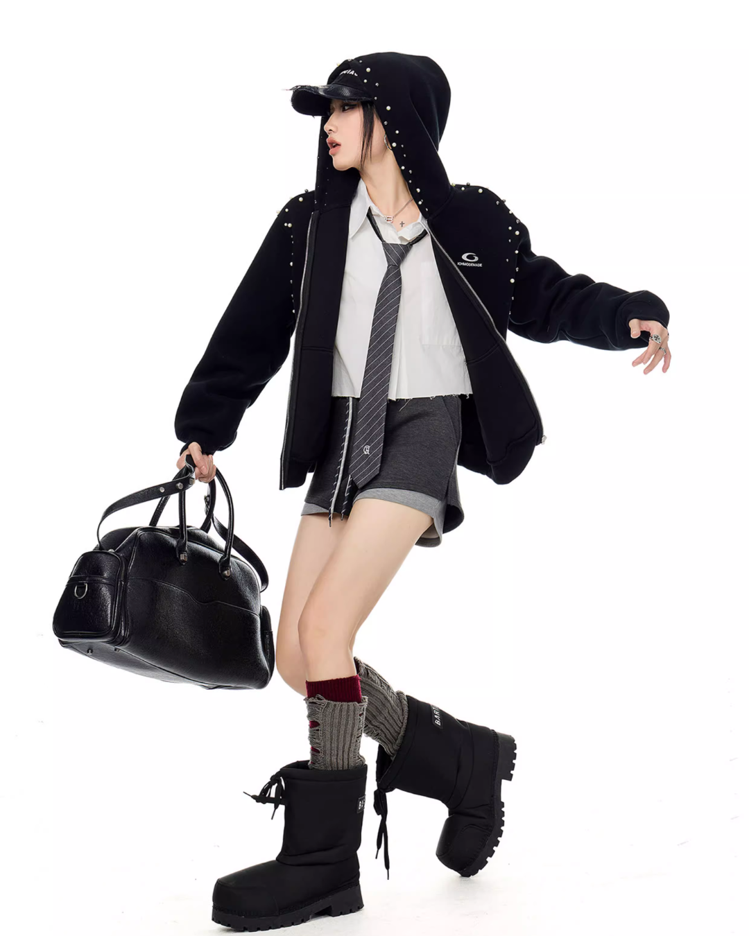 Pearl Design Zip Hoodie ICM0092