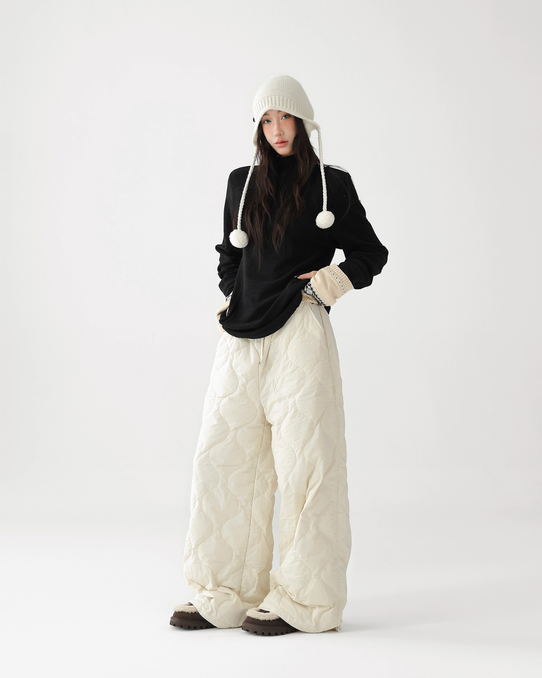 Quilted Loose Casual Pants ACS0341