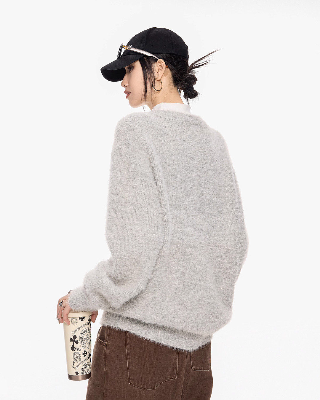 Round Neck Knit Cardigan ICM0101