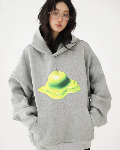 Apple Print Pullover Hoodie ACS0222