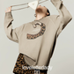 Vintage Printed Long-Sleeve T-Shirt / Leopard Skirt LLA0663
