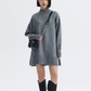 Mock Neck Knit Dress SHN0016