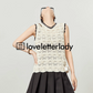 Punching Sleeveless Summer Knit LLA0425