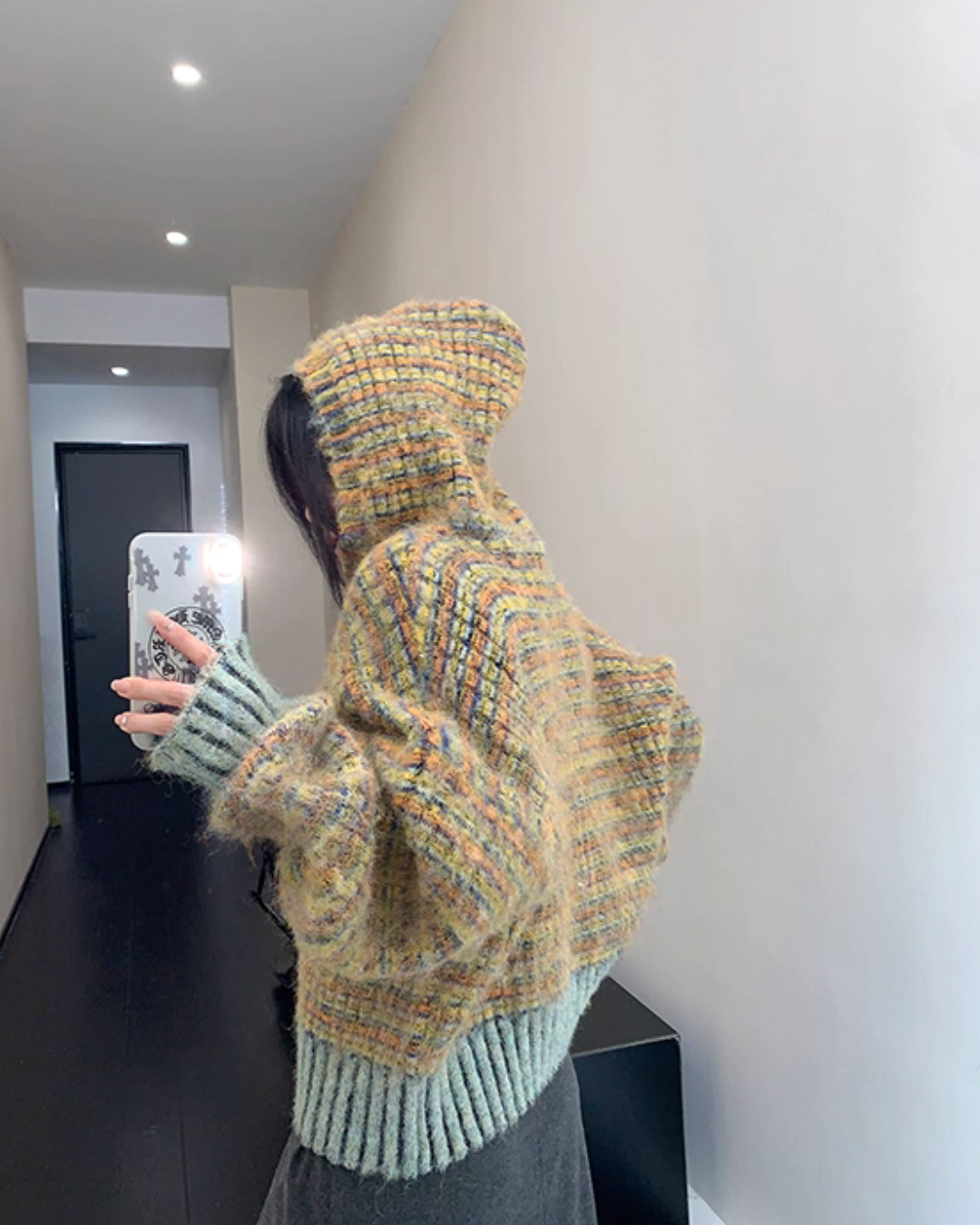 Retro Brushed Knit Hoodie YLS1004