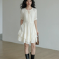 V-Neck Tiered Mini Dress VAS0201