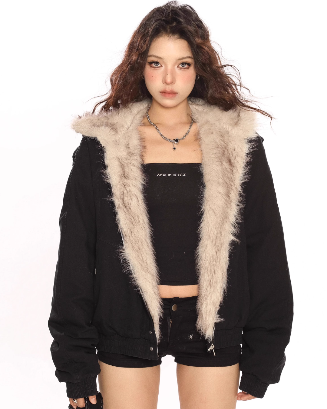 Hood Fleece Zip Up Jacket BGS0012