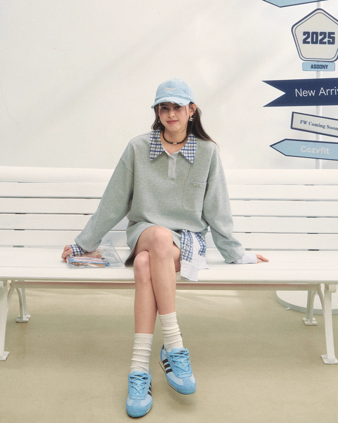 Paid Collar Polo Knit / Mini Skirt ASG0072