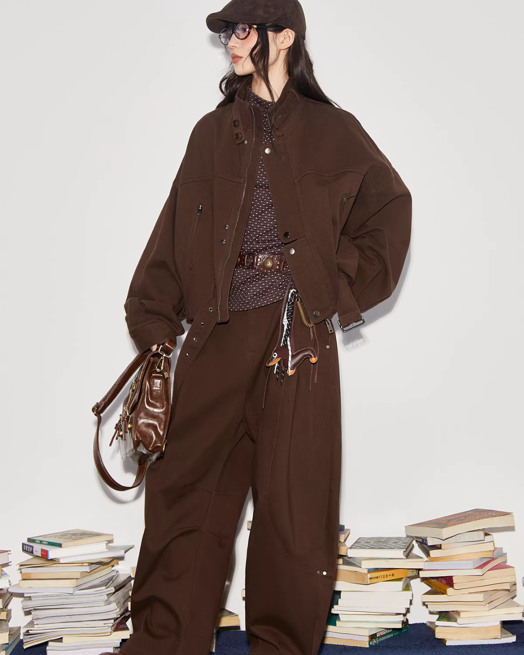 Vintage Oversized Biker Jacket / Cargo Pants / Half Skirt BBK0003