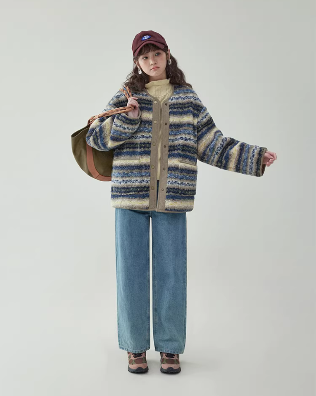 Ethnic Pattern Knit Jacket AMU0044