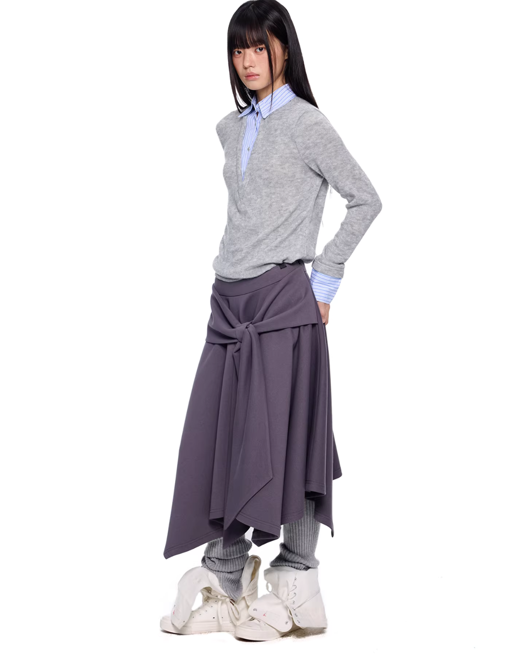 Shirt Docking Knit Top EZK0086