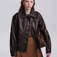 Retro Brown Leather Jacket DEP0003
