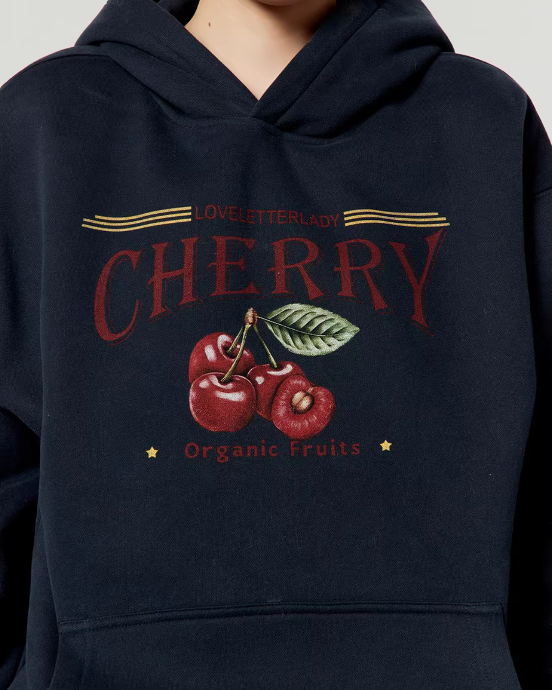 Cherry Print Hoodie LLA0601