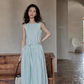 Two Stripe Belt Pastel Dress SMS0014