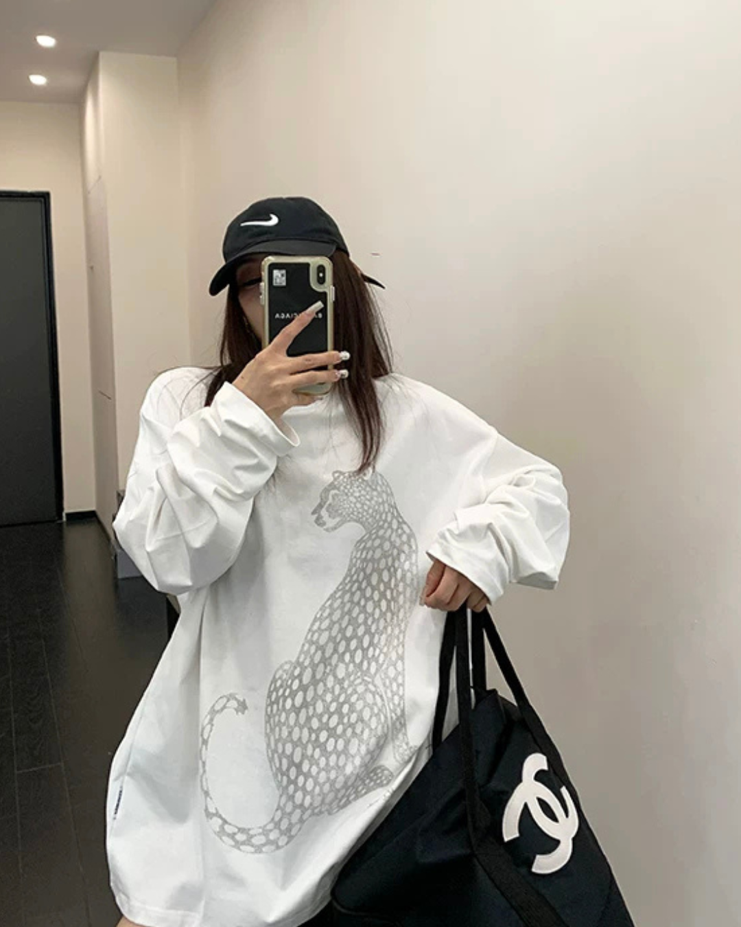 Tiger Print Long-Sleeve T-Shirt YLS1035