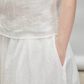 French Ribbon Sleeveless Top / Irregular Tulip Hem Skirt TEO0010